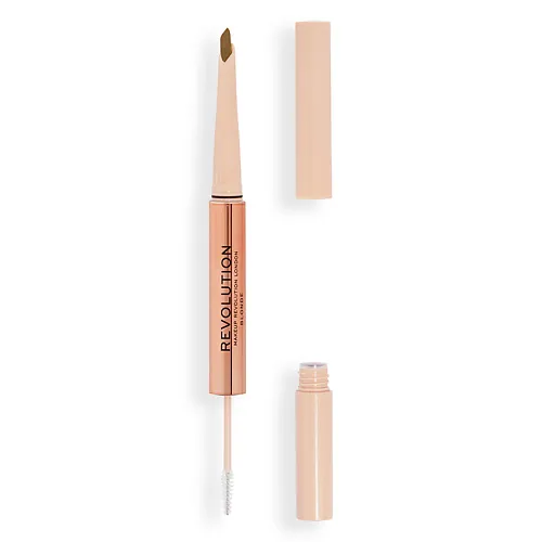 MAKEUP REVOLUTION Контурный карандаш для бровей и гель для фиксации Fluffy Brow Duo