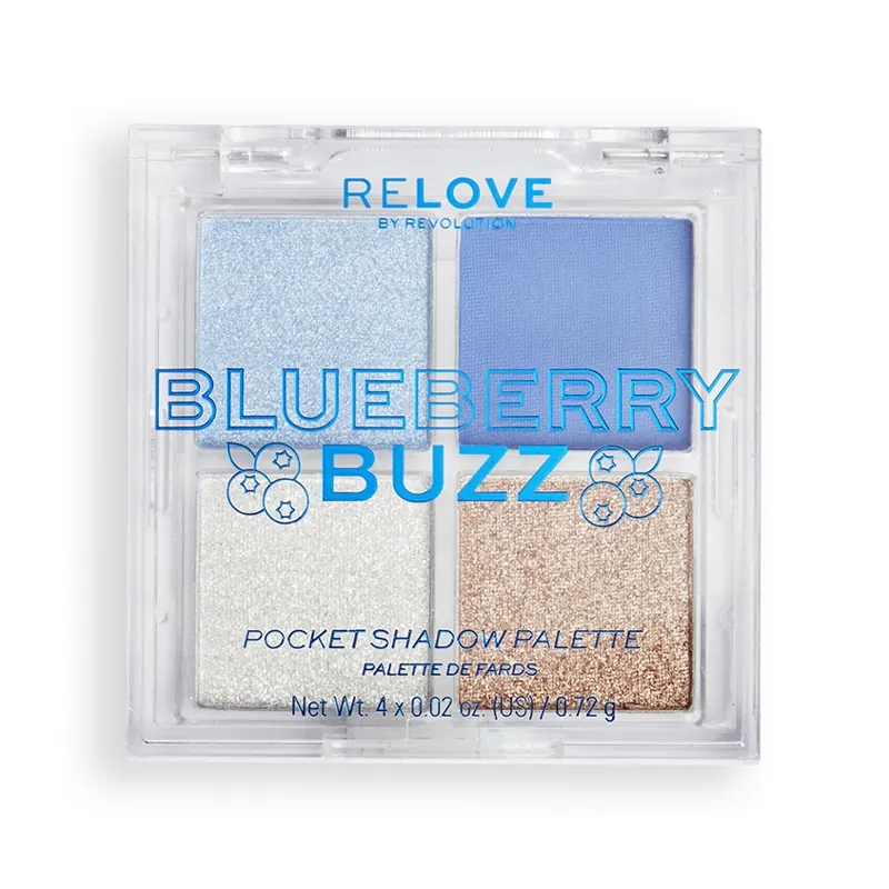 Палетка теней для век `RELOVE` POCKET PALETTE тон Blueberry Buzz